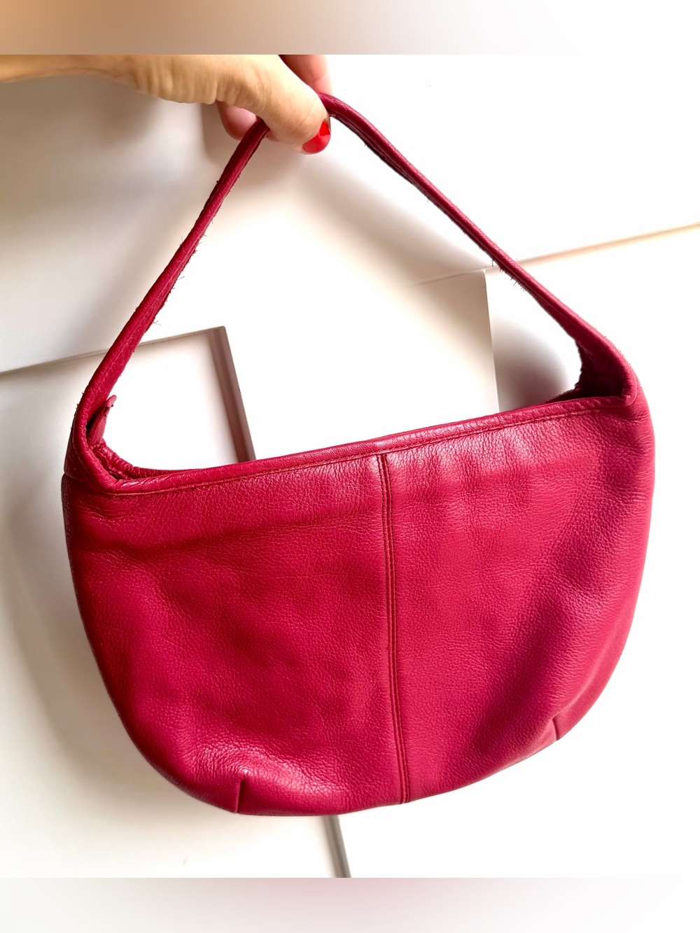 Stone Mountain Leather Hot Pink Shoulder Bag